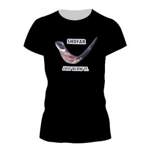 Shofar Tee - Just Blow It (Black)