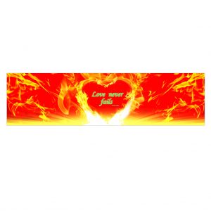 Love Never Fails (Long Flag)