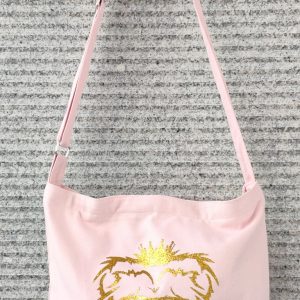 Gold stamping Lion Shoulder Bag (Pink)